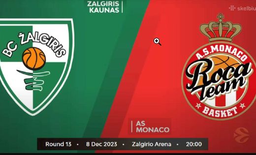 Euroliga: Zalgiris - Monaco