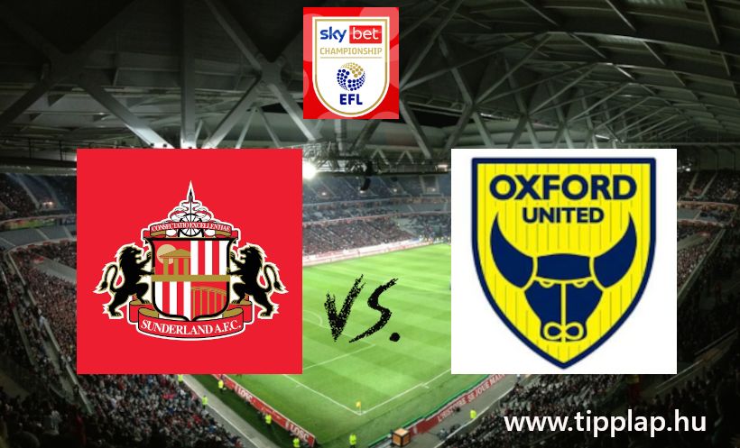 Szelvénykiegészítő tipp:  Sunderland - Oxford United