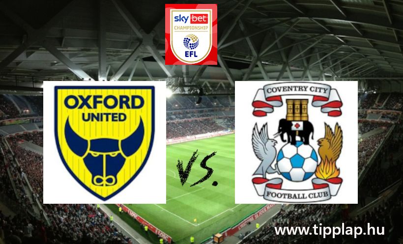 Szelvénykiegészítő tipp: Oxford United - Coventry City