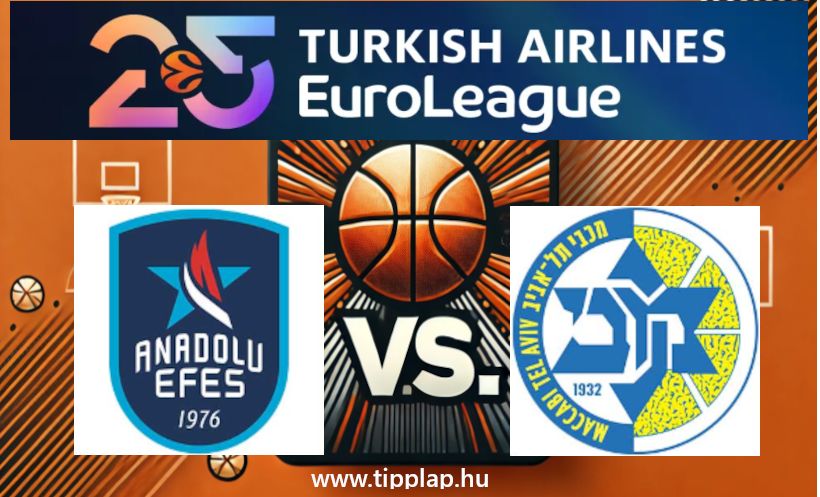 Kosárlabda EuroLiga. Anadolu Efes – Maccabi Tel Aviv