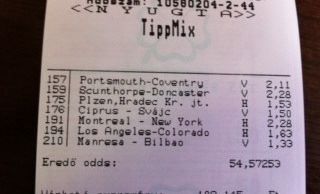 Tutisanya 2000-es tippmix szelvénye, 2013-03-23