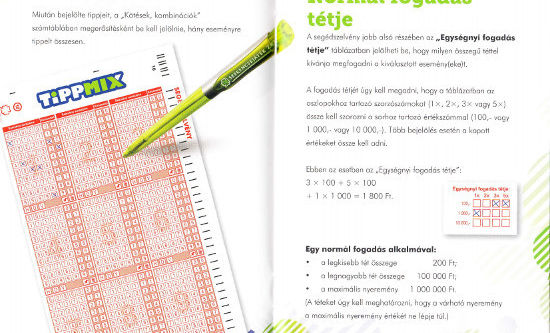 A Tipplap szelvénye