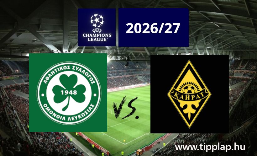 A Nap Tippje: Bajnokok Ligája: Omonia - Kairat Almati