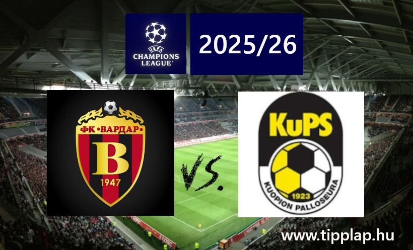A Nap Tippje: Vardar - KuPS (Bajnokok Ligája selejtező)